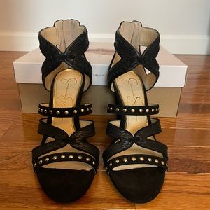 Like new, Jessica Simpson suede wedges, size 5